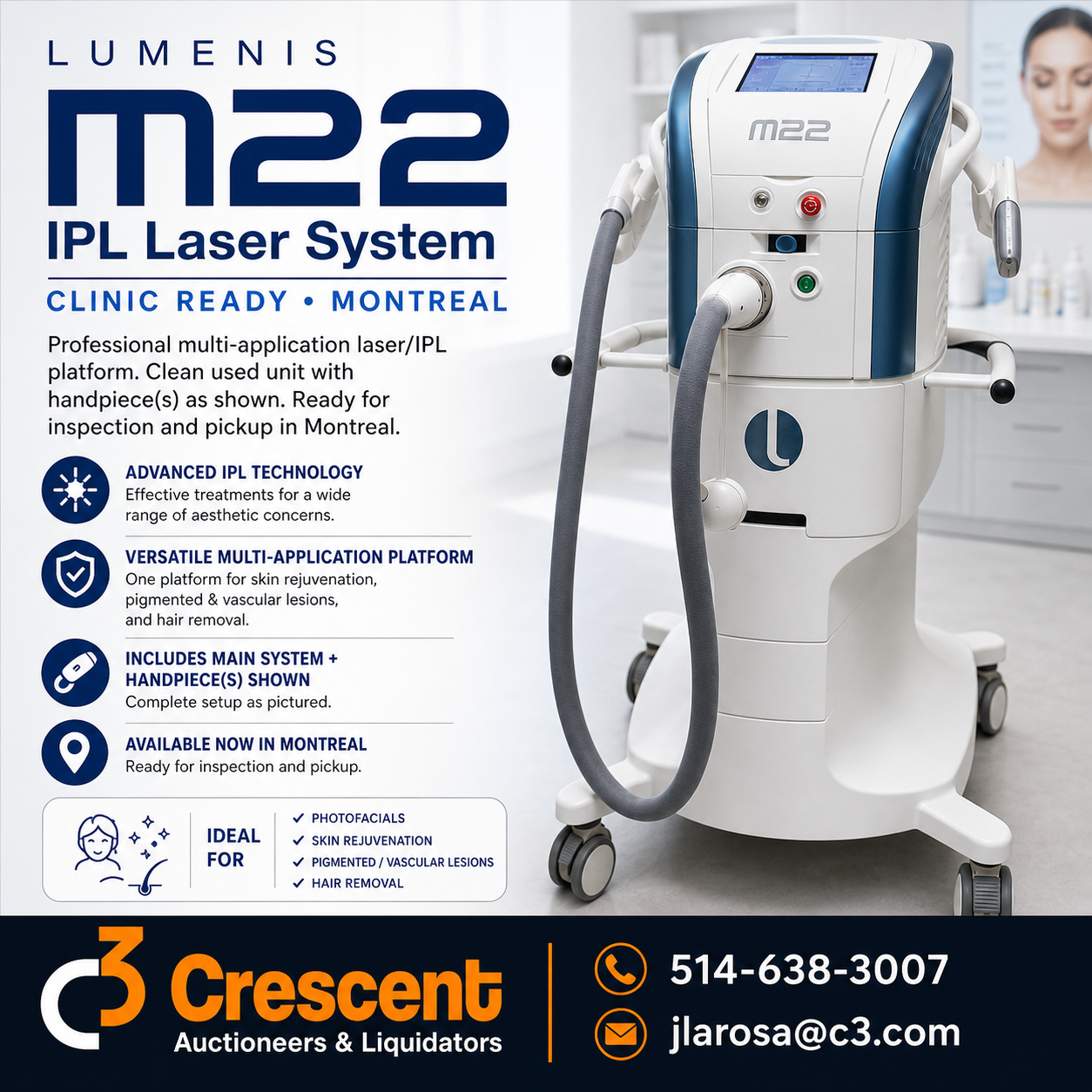 Système laser IPL Lumenis M22 2014